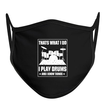 Thats What I Do, I Play Drums And I Know Things Music Funny Quote Distressed tiny thumbnail