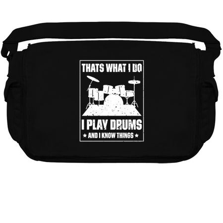 Thats What I Do, I Play Drums And I Know Things Music Funny Quote Distressed tiny thumbnail