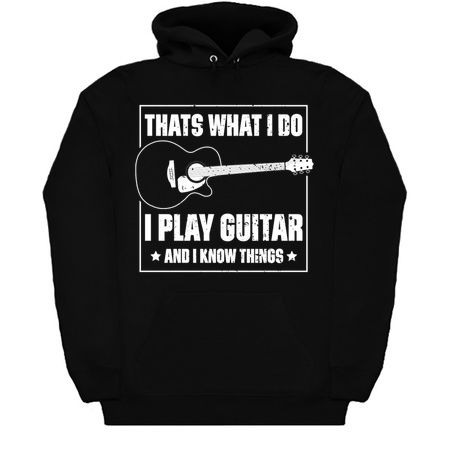 Thats What I Do, I Play Guitar And I Know Things Music Funny Quote Distressed tiny thumbnail