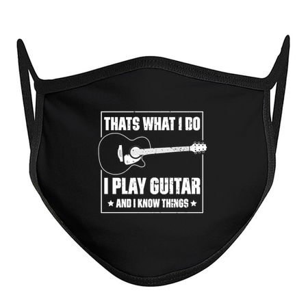 Thats What I Do, I Play Guitar And I Know Things Music Funny Quote Distressed tiny thumbnail