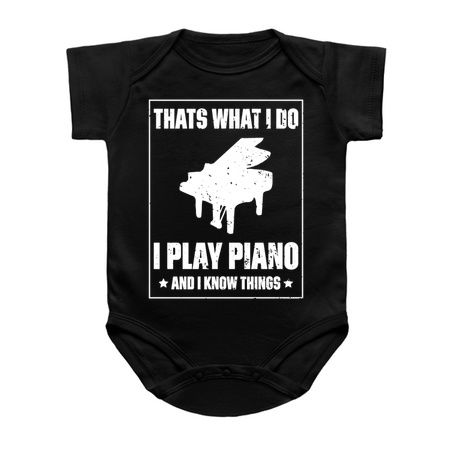 Thats What I Do, I Play Piano And I Know Things Music Funny Quote Distressed tiny thumbnail