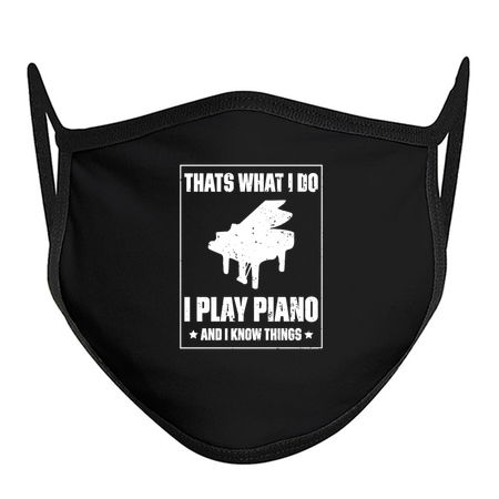 Thats What I Do, I Play Piano And I Know Things Music Funny Quote Distressed tiny thumbnail