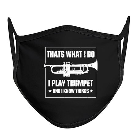 Thats What I Do, I Play Trumpet And I Know Things Music Funny Quote Distressed tiny thumbnail