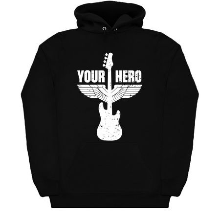 Your Bass Hero Bassist Bass Player Music Funny Quote Distressed tiny thumbnail