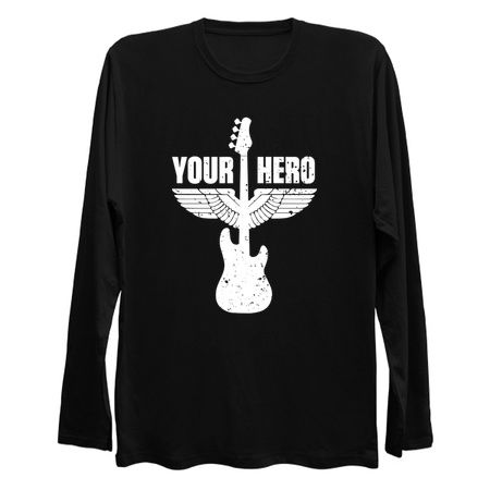 Your Bass Hero Bassist Bass Player Music Funny Quote Distressed tiny thumbnail