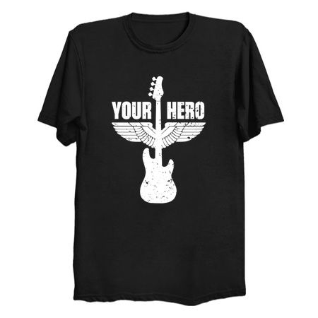 Your Bass Hero Bassist Bass Player Music Funny Quote Distressed tiny thumbnail