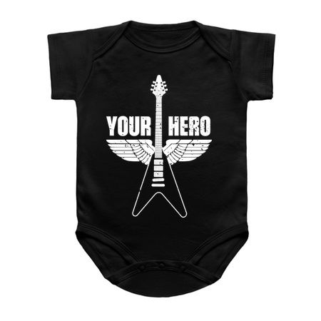 Your Guitar Hero Guitarist Guitar Player Music Funny Quote Distressed tiny thumbnail