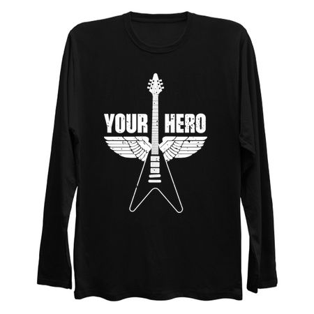 Your Guitar Hero Guitarist Guitar Player Music Funny Quote Distressed tiny thumbnail