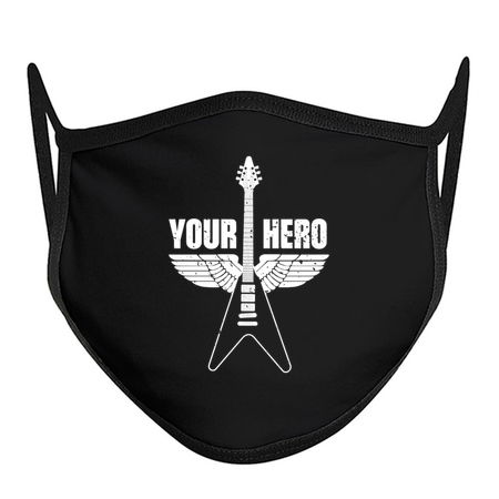 Your Guitar Hero Guitarist Guitar Player Music Funny Quote Distressed tiny thumbnail