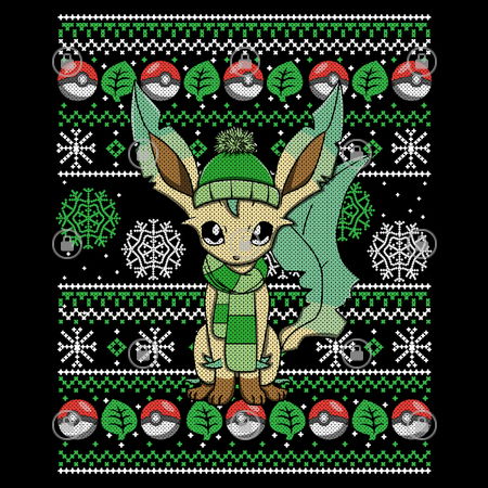 Leafeon Ugly Sweater Pokemon Christmas NeatoShop