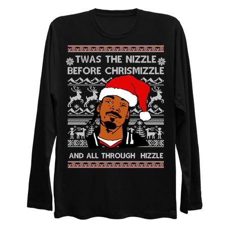 Ugly Christmas Sweater Snoop Dogg 'Twas The Nizzle Before Chrismizzle tiny thumbnail