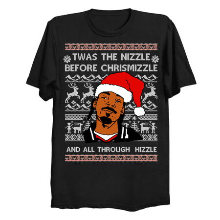 Ugly Christmas Sweater Snoop Dogg 'Twas The Nizzle Before Chrismizzle tiny thumbnail