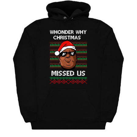 Ugly Christmas Sweater Notorious B.I.G. Wonder Why Christmas Missed Us tiny thumbnail