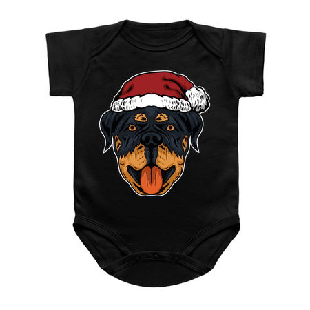 dog Rottweiler dog face santa Christmas tiny thumbnail