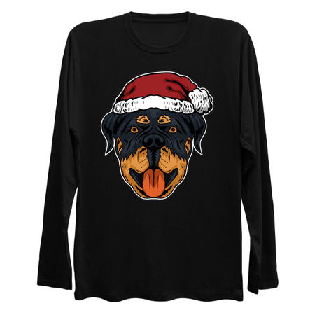 dog Rottweiler dog face santa Christmas tiny thumbnail