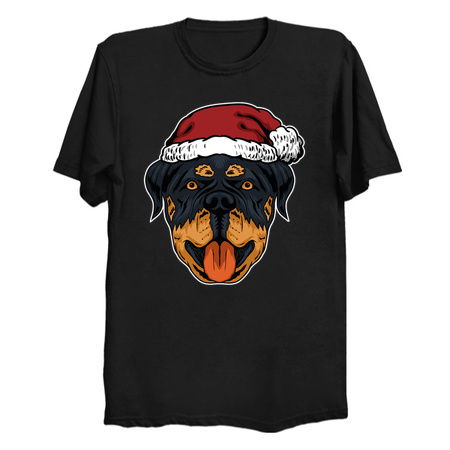 dog Rottweiler dog face santa Christmas tiny thumbnail