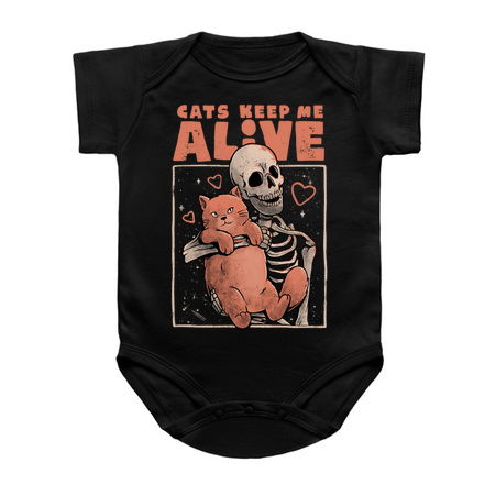 Cats Keep Me Alive - Dead Funny Skull Evil Gift tiny thumbnail