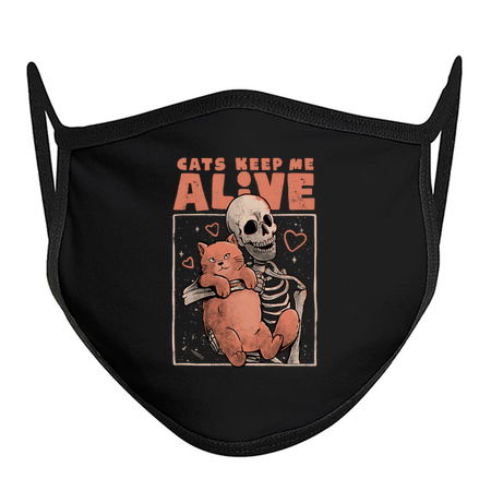 Cats Keep Me Alive - Dead Funny Skull Evil Gift tiny thumbnail
