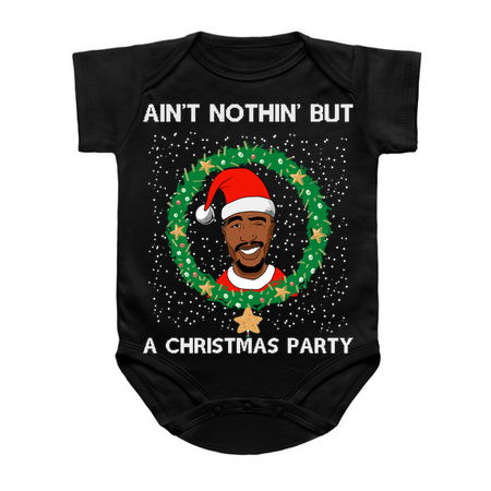 Ugly Christmas T-Shirt Tupac 2Pac Santa Suit Ain't Nothin' But A Christmas Party tiny thumbnail