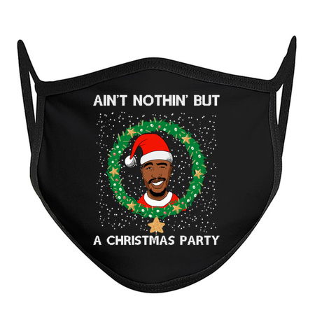 Ugly Christmas T-Shirt Tupac 2Pac Santa Suit Ain't Nothin' But A Christmas Party tiny thumbnail