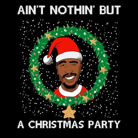 Tupac ugly christmas outlet sweater