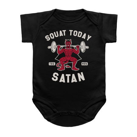 Not Today Satan - Squat - Vintage Distressed Funny Gym tiny thumbnail