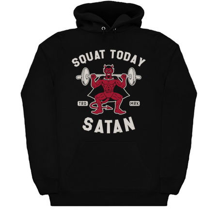 Not Today Satan - Squat - Vintage Distressed Funny Gym tiny thumbnail
