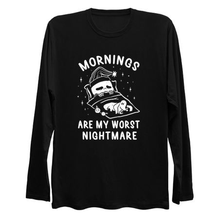 Mornings Are My Worst Nightmare - Funny Horror Gift tiny thumbnail