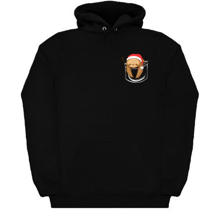 Sloth in a Pocket Xmas Black by Tobe Fonseca tiny thumbnail