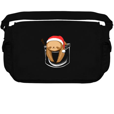 Sloth in a Pocket Xmas Black by Tobe Fonseca tiny thumbnail
