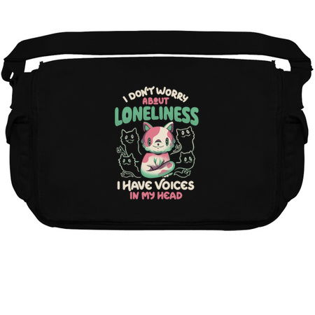 I Don't Worry About Loneliness, I Have Voices In My Head - Funny Cat Gift tiny thumbnail
