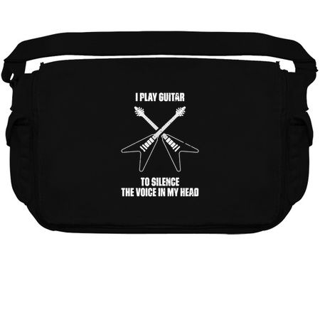 I Play Guitar To Silence The Voice In My Head Music Funny Quote Distressed tiny thumbnail