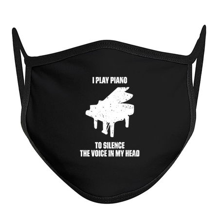 I Play Piano To Silence The Voice In My Head Music Funny Quote Distressed tiny thumbnail