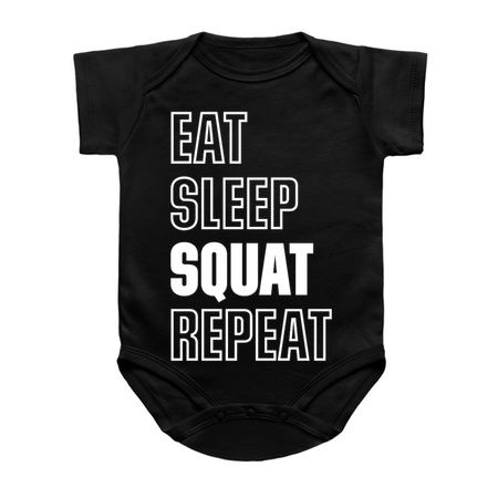 Eat Sleep Squat Repeat Gym Body Building Quote tiny thumbnail