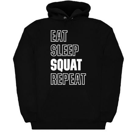 Eat Sleep Squat Repeat Gym Body Building Quote tiny thumbnail