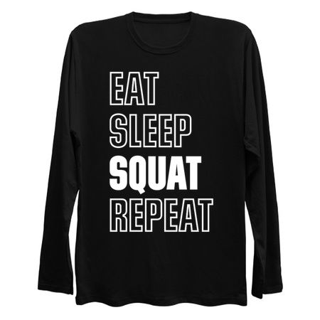 Eat Sleep Squat Repeat Gym Body Building Quote tiny thumbnail
