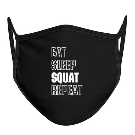 Eat Sleep Squat Repeat Gym Body Building Quote tiny thumbnail