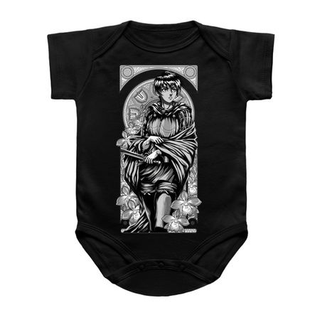 #245 - Art Nouveau of a Beautiful Warrior (Black and White) tiny thumbnail