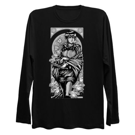 #245 - Art Nouveau of a Beautiful Warrior (Black and White) tiny thumbnail