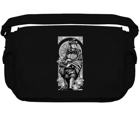 #245 - Art Nouveau of a Beautiful Warrior (Black and White) tiny thumbnail