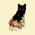 Black Cat Vintage Flower Good Luck by Tobe Fonseca tiny thumbnail