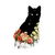 Black Cat Vintage Flower Good Luck by Tobe Fonseca tiny thumbnail