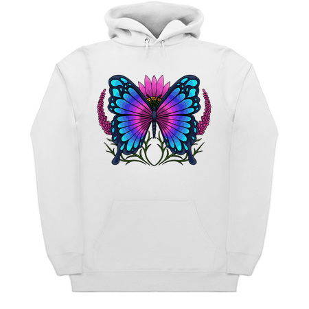 Aesthetic Digital Lavender Flower Butterfly tiny thumbnail