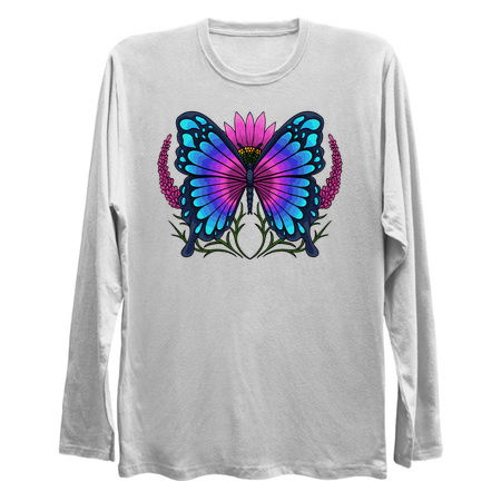 Aesthetic Digital Lavender Flower Butterfly tiny thumbnail