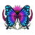 Aesthetic Digital Lavender Flower Butterfly tiny thumbnail