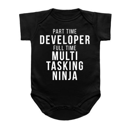Part Time Developer Full Time Multi Tasking Ninja Programming Funny Quote tiny thumbnail