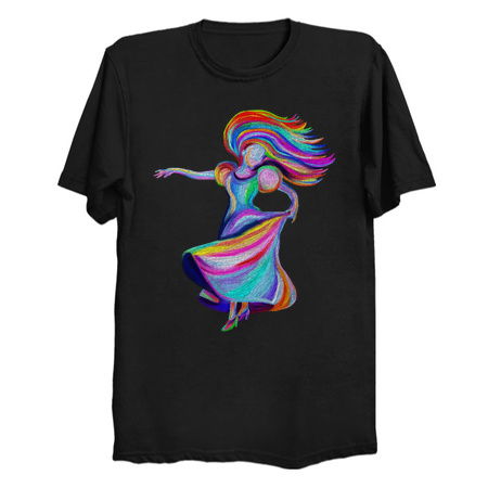 Flamenco Dress Twirling Rainbow Woman tiny thumbnail