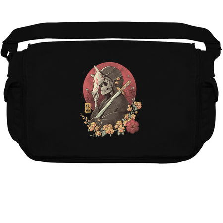 Skull and Flowers Messenger Bag