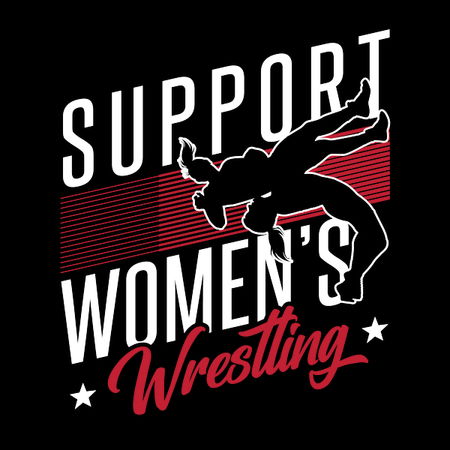 Support women's wrestling throw - NeatoShop