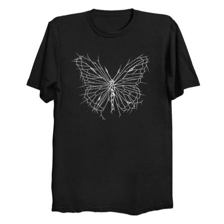 Broken Glass Butterfly Black and White by Tobe Fonseca tiny thumbnail